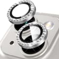 Kameralinse til iPhone 15/15 Plus Glitter Silver