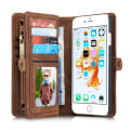 Miniatyrbillede 4 af 10: CASEME iPhone 6s 6 Retro Split läder plånboksfodral - Coffee Brown