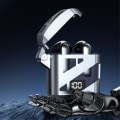 Miniatyrbilde 9 av 10: Kule Mecha-stil In-Ear Bluetooth-hodetelefoner Trådløse hodetelefoner - Blå Blue