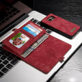 Pikkukuva 7 / 9: CASEME Samsung Galaxy S7 Retro läder plånboksfodral - Röd Red