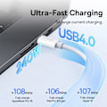 Pikkukuva 9 / 11: BASEUS Superior 1 M pikalatauskaapeli 240 W USB-C - USB-C White