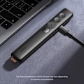 Miniatyrbillede 11 af 11: Wireless Presenter Genopladelig multifunktionsfjernbetjening laserpointer Black