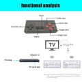 Miniatyrbillede 3 af 7: Klassisk spilboks 8-bit underholdningssystem TV-spilkonsol (indbygget 628 spil) Black