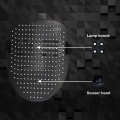 Miniatyrbillede 4 af 11: RGB LED Mask Gesture Face-Changing Glowing Mask Halloween Party Black
