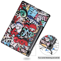 Pikkukuva 4 / 9: Kolmen taittotelineen älykotelo Samsung Galaxy Tab S10+ (S10 Plus) -puhelimelle Multicolor