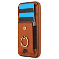 Pikkukuva 8 / 8: Google Pixel 8a Kickstand Case Puhelimen Suojakotelo Korttipaikoilla Brown