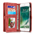 Miniatyrbilde 4 av 5: CASEME iPhone 7 Plus Retro Split Lommebok-deksel I Lær - Rød Red
