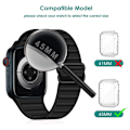 Miniatyrbild 4 av 8: Skyddande Transparant Skal TPU för Apple Watch Series 7 45mm Transparent