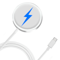 Miniatyrbild 1 av 2: Laddare Docka till iPhone 15W USB-C Magnetisk trådlös Silver
