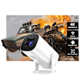 Pikkukuva 5 / 10: 4K-projektori Dual WiFi Bluetooth HD Video LED -projektori kotiteatteriin White