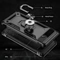 Miniatyrbillede 2 af 7: Til Google Pixel 6a 5G Anti-drop TPU+PC-telefonetui Black