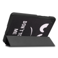 Pikkukuva 4 / 7: Pattern Tri-fold Stand Cover Lenovo Tab M7 (3rd Gen) - Don't Touch Me Black