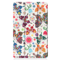 Pikkukuva 4 / 9: Pattern Tri-fold Stand Cover Lenovo Tab M7 (3rd Gen) - Butterflies White