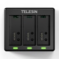 Miniatyrbillede 1 af 6: TELESIN S0-BCG-1 Til GoPro Hero 13 Batterioplader Dock Base 3 Opladningsboks Black