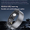 Miniatyrbillede 3 af 8: Smart Ring Bluetooth Finger Health Tracker 18,2 mm indvendig diameter Black