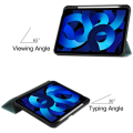 Pikkukuva 2 / 11: Kolminkertainen telinekotelo iPad 10.9: lle (2022) Tablet Cover Kynäpaikka - Green