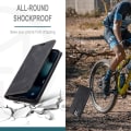 Miniatyrbillede 6 af 11: AUTSPACE A01 Retro tegnebog taske til iPhone 13 - sort Black