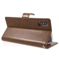 Pikkukuva 4 / 6: MERCURY GOOSPERY Blue Moon Wallet Cover for iPhone X - Brown Brown