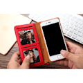 Pikkukuva 2 / 7: CMAI2 Litchi plånboksfodral till iPhone 7 / 8 / SE (2020) - Röd Red