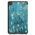 Pikkukuva 3 / 7: Pattern Tri-fold Stand Cover Lenovo Tab M7 (3rd Gen) - Plum Blossom Green