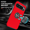 Miniatyrbillede 5 af 7: Til Google Pixel 9 / Pixel 9 Pro Fingerring Kickstand Hybrid Taske Red