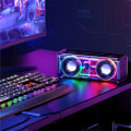 Pikkukuva 6 / 9: Bluetooth-kaksoissarvikaiutin RGB-kevyt subwoofer-musiikkisoitin Silver