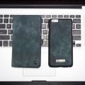 Miniatyrbild 5 av 10: CASEME iPhone 6s 6 Plus Retro Split läder plånboksfodral Blå Blå