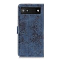 Miniatyrbillede 2 af 8: Retro tegnebog stativetui til Google Pixel 6a - Mørkeblå Dark blue