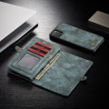 Miniatyrbild 9 av 11: CASEME iPhone 11 Pro Retro Split läder plånboksfodral - Blå Blå