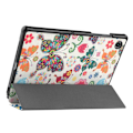 Pikkukuva 2 / 8: Kolminkertainen telinekotelo Samsung Galaxy Tab A8 10.5" (2021) - Perhoset Multicolor