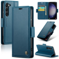 Miniatyrbillede 1 af 7: CASEME Retro Pung Taske til Samsung Galaxy S24 Blue