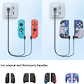 Miniatyrbillede 5 af 9: Opladerkabel kompatibelt med Nintendo Switch OLED Joy-Con Controller 2 i 1 USB Black