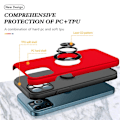 Pikkukuva 8 / 8: iPhone 13 Pro Sormirengas Sivutuen Hybridikotelo - Punainen Red