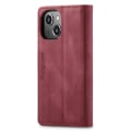 Pikkukuva 9 / 11: AUTSPACE A01 Retro lompakkokotelo iPhone 13 Mini - Punainen Red