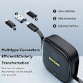 Pikkukuva 5 / 8: Integroitu USB-C-sovitinkaapelisarja Latauskaapelikotelon muunnin Black