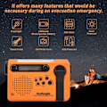 Miniatyrbild 2 av 11: Bärbar Radio LED-ficklampa 2000mAh batteri SOS handvev Soldriven Grön