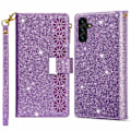 Miniatyrbilde 1 av 7: For Samsung Galaxy S25+ Etui Stjernehimmel Gravert Lommebokdeksel Purple