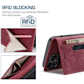Pikkukuva 3 / 9: AUTSPACE A01 Retro Wallet Case for iPhone 13 Pro - Red Red