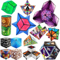 Miniatyrbilde 4 av 11: Fidget 6x6x6cm 3D magnetisk kube skiftende magisk terningpuslespill Multicolor