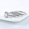 Pikkukuva 4 / 6: Pinottava 2 sormusta Cubic Zirkonia - koko 11 / Hopea Silver