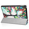 Pikkukuva 7 / 9: iPad 9.7" (2017/2018) Slim fit kolmitaitettava kotelo - Värillinen Puu Multicolor