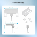 Miniatyrbillede 7 af 11: PlayStation PS5 Slim Wall Mount Bracket Kontroloplader Transparent