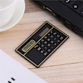 Miniatyrbillede 4 af 4: Ultratynd Solar Powered Pocket Lommeregner 8-cifret Touch Lommeregner - Sort Black
