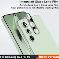 Miniatyrbild 4 av 5: IMAK För Samsung Galaxy S24 FE kamera linsskydd härdat glas linsfilm Svart