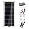 Miniatyrbild 1 av 5: 30W Bärbar Solpanel Solar Charge Controller för Camping Bil Båt Svart