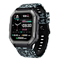 Miniatyrbillede 5 af 7: Armbånd til Garmin Fenix ​​​​7 / 7 Pro / 6 / 5 22 mm Silikone - Camouflage sort Black