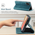 Pikkukuva 6 / 6: CASEME Retro lompakkokotelo Samsung Galaxy S21 Siniselle Blue