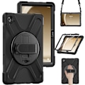 Miniatyrbild 1 av 7: Samsung Galaxy Tab A9+ Heavy Duty Armor skal med axelrem Svart