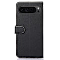 Pikkukuva 2 / 7: HAZNEH Google Pixel 9 / Pixel 9 Pro Lompakkokotelo Litchi-kuvio Puhelinkotelo Black