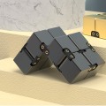 Pikkukuva 5 / 5: Fidget Toy Infinite Cube Stress Relief Flip Block - Musta-Ruusu Pink